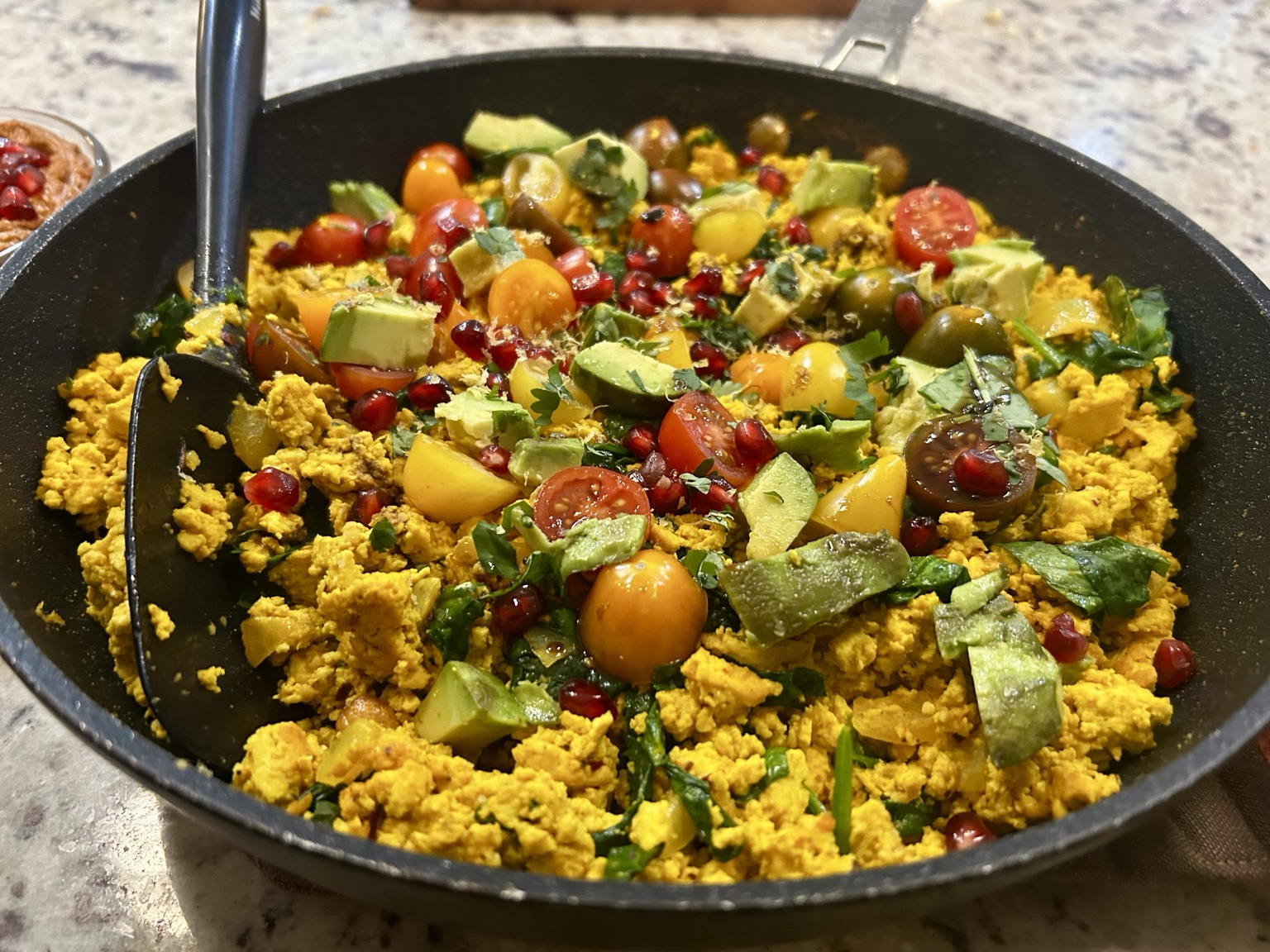 Middle-Eastern Style Tofu Scramble